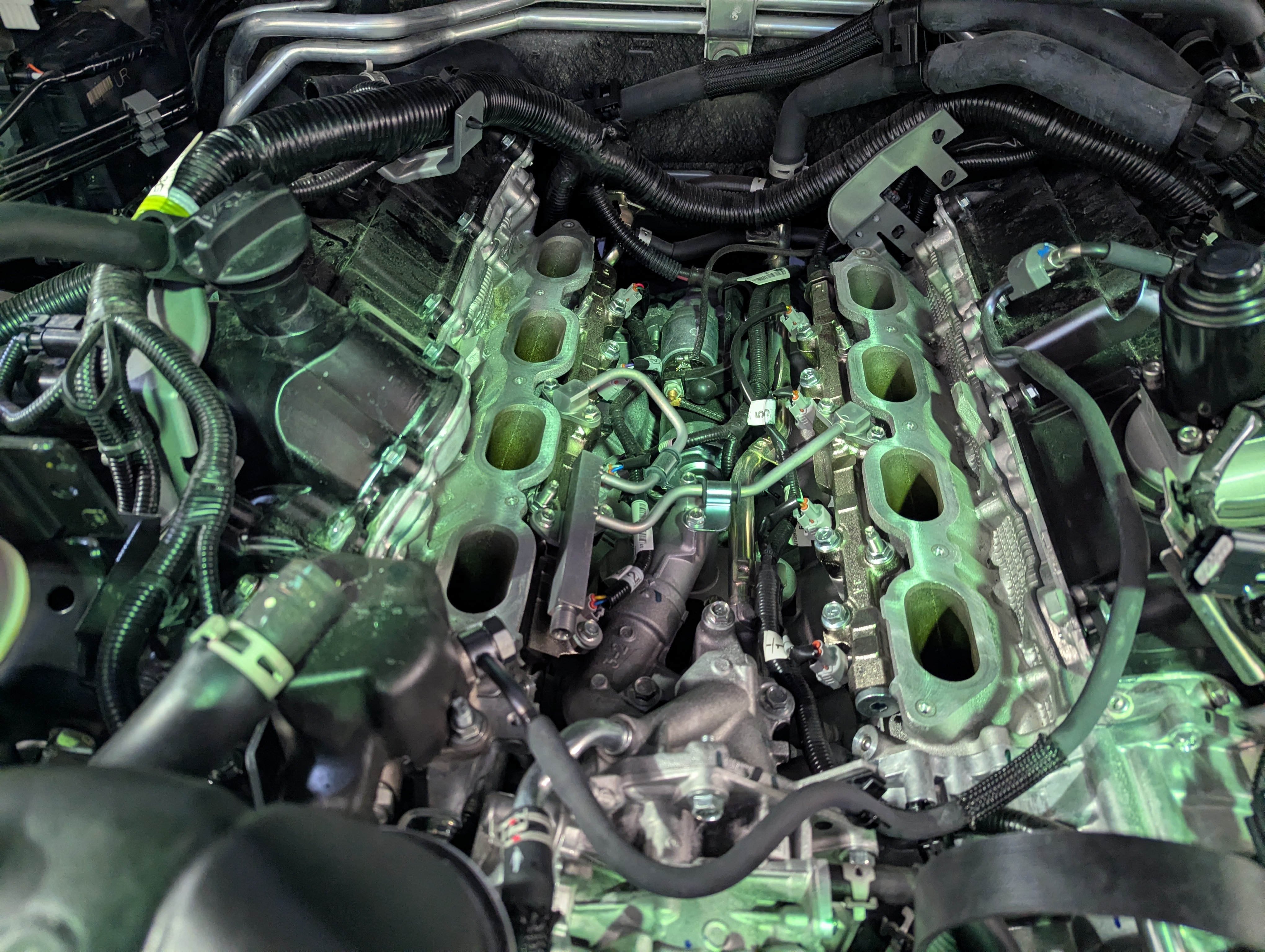 Y62 Patrol engine bay before supercharger fitment