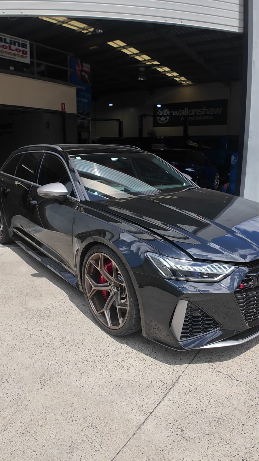 Finished Audi RS6 Avant outside the Brendale workshop