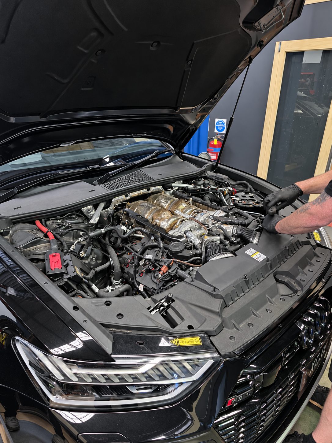 Factory intake coming off the RS6 twin-turbo V8